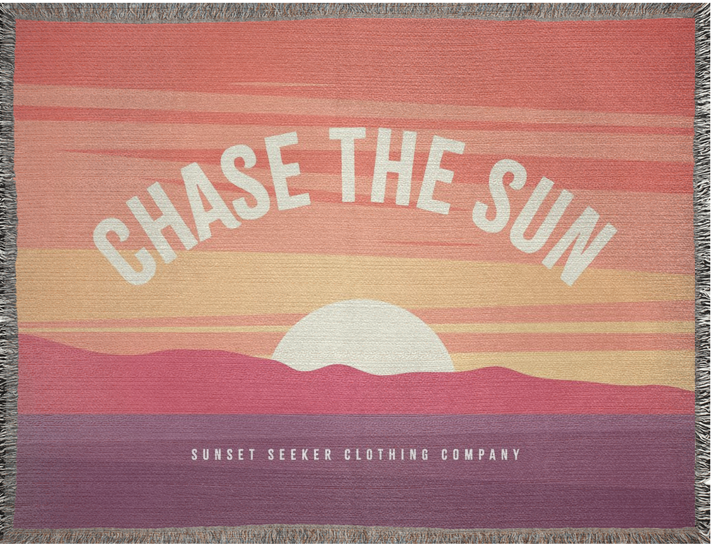 Chase The Sun 60" x 80" Woven Blanket