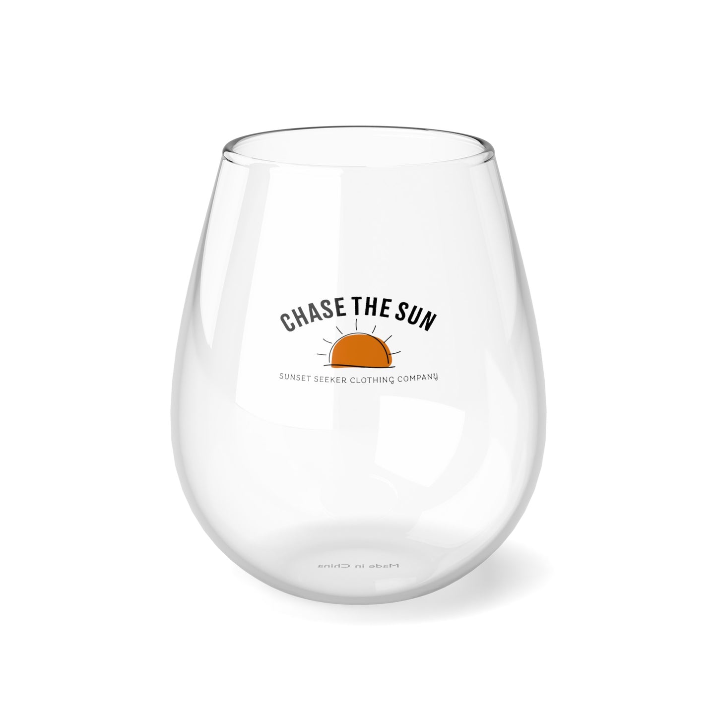 Chase The Sun Stemless Wine Glass