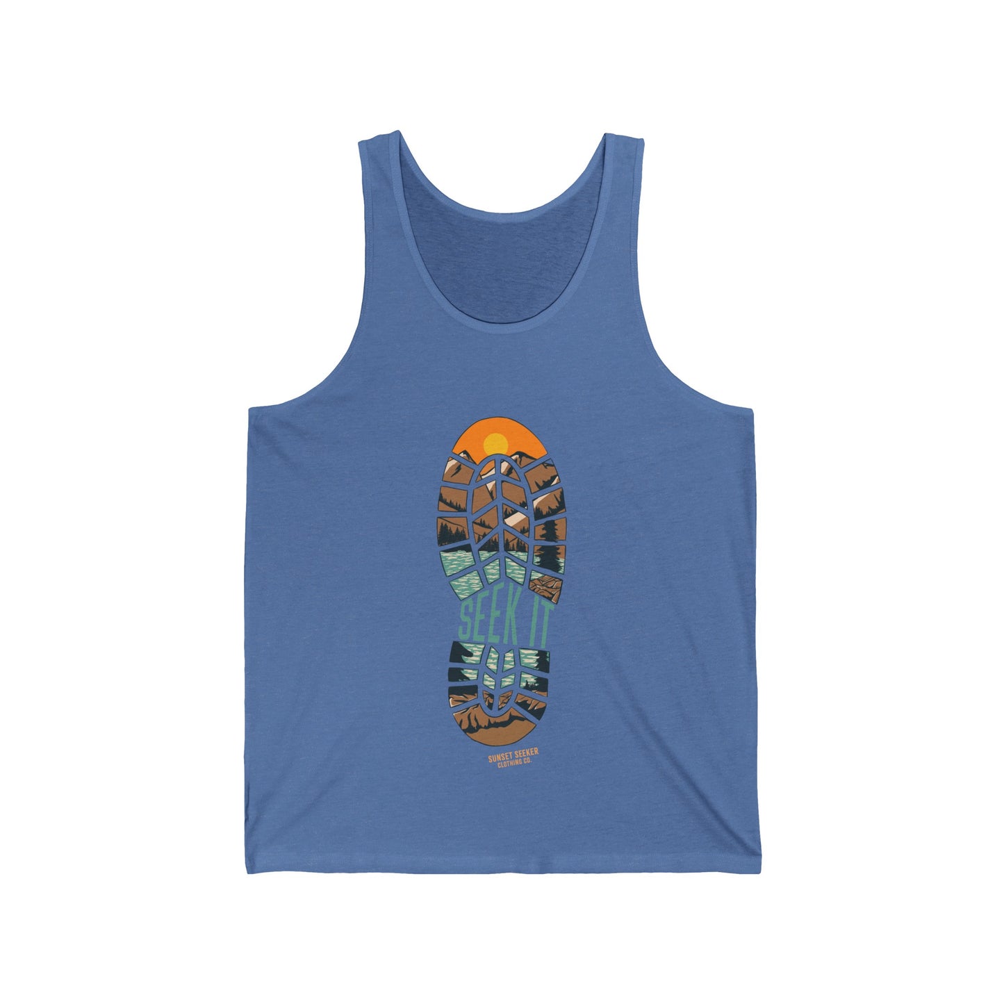 Chase The Sun Seek It Boot Print Unisex Tank Top Tee