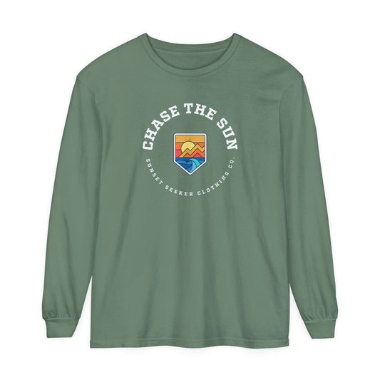 Chase The Sun Badge Long Sleeve Tee