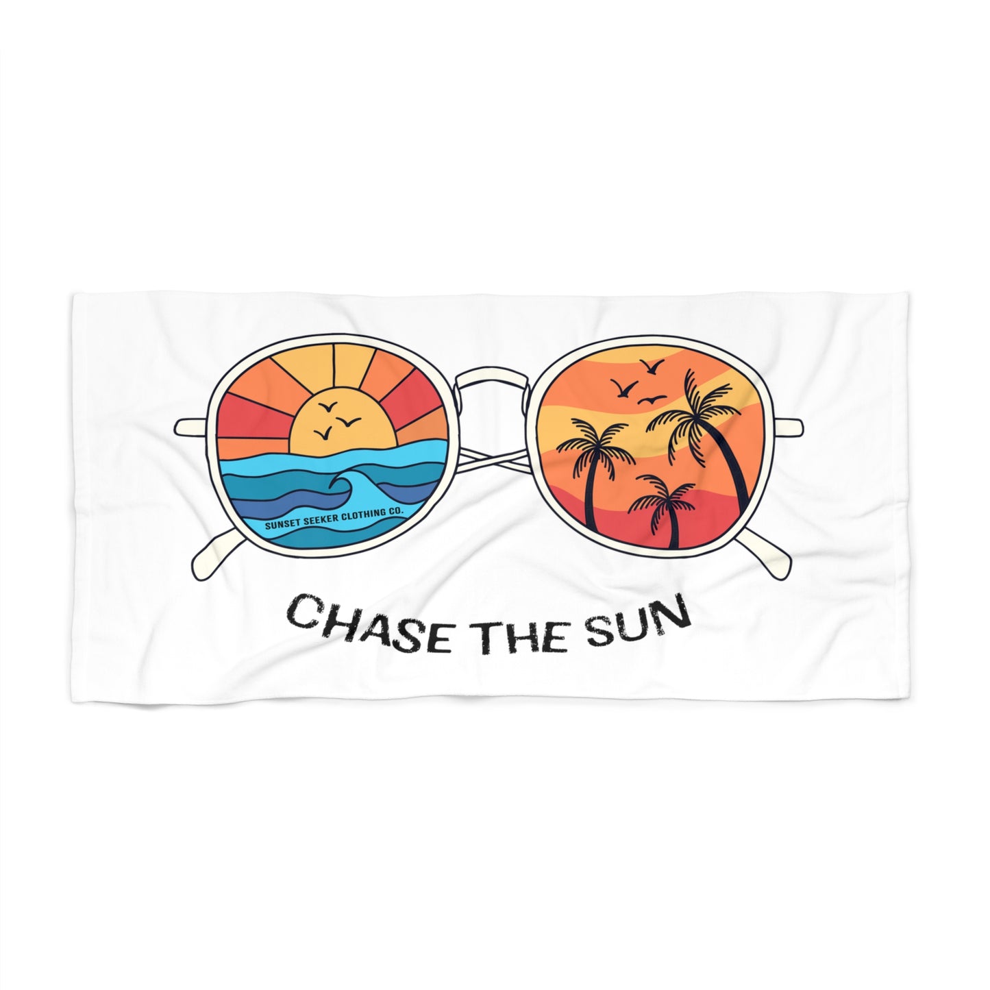 Sunset Seeker Chase The Sun 36"x72" Beach Towel