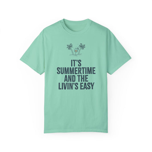 It's Summertime and the Livin's Easy t-shirt in Island Reef