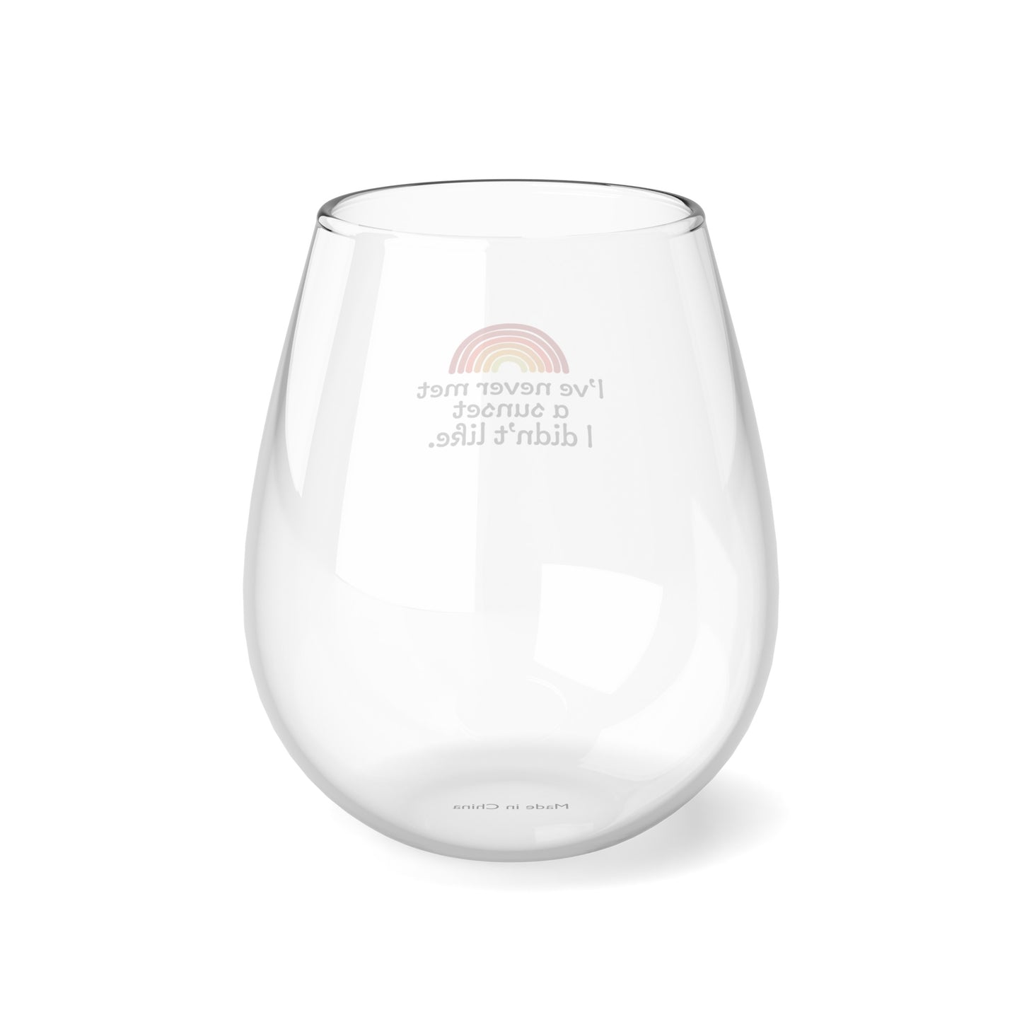 Sunset Seeker Stemless Wine Glass