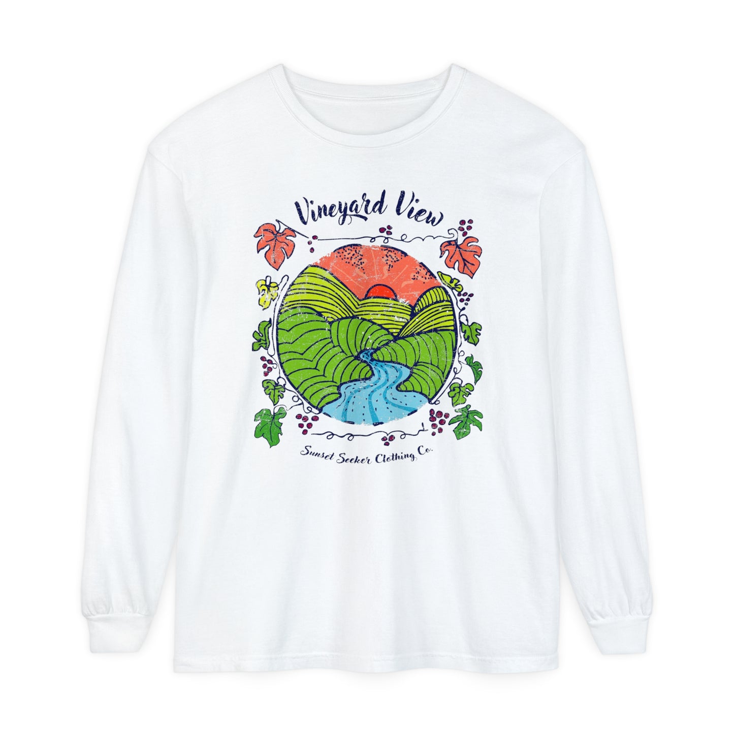 Vineyard Sunset Long Sleeve Tee