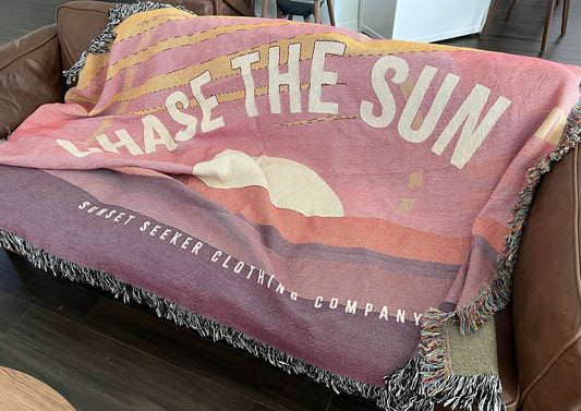 Chase The Sun 60" x 80" Woven Blanket